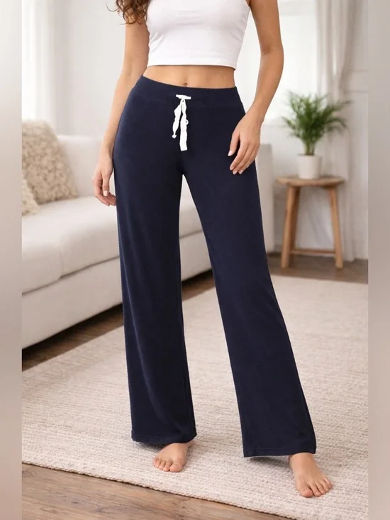 J.CREW Women’s Navy Blue PJ Pajama Lounge Pants L - Picture 1 of 6